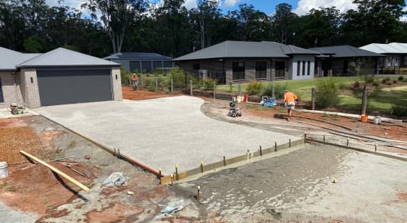 Newly cemented driveway — Concreting Services Crows Nest, QLD