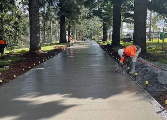 Newly Cemented Path In Park — Concreting Services Toowoomba, QLD