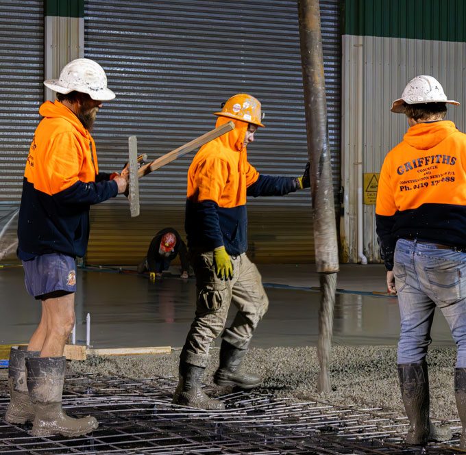 Team Pouring Of Cement — Concreting Services Gatton, QLD